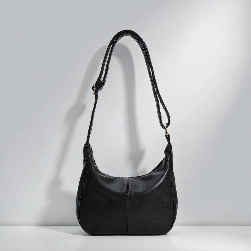 IELGY Ladies Tote Bag Retro Soft Leather Shoulder Large Capacity Lazy Messenger Bag