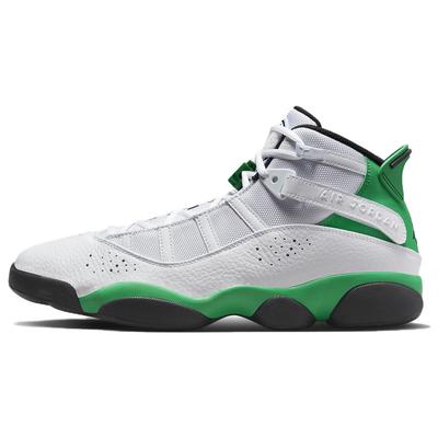 Кроссовки мужские Air 6 Rings Белые Lucky Green Черные 322992-131