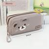 Cute Black and White Cat Pencil Case - Portable Large Capacity Stationery Bag with Pen Insert & Mesh Pocket for School Supplies