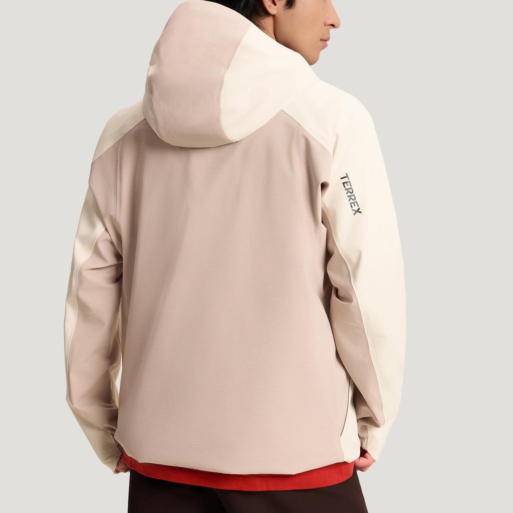 Adidas Terrex Xploric Двухслойная куртка для активного отдыха, дышащая, тканая, спортивная, с капюшоном, FW25, для походов, водонепроницаемая, ветрозащитная, прочная, оболочка, мужская куртка, KR8390