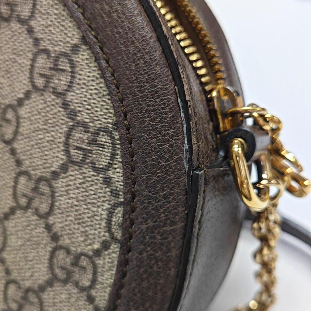 [Pre-Owned] Gucci Ophidia GG Mini Round Bag 'Beige' - Very Good #16OF7P3