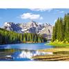 DIY Full Round Drill Diamond Painting Misurina Lake Dolomites Mosaic Embroidery Cross Stitch
