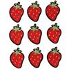 50 шт. 1,7x1,2 дюйма, клубничные вышитые нашивки, красные аппликации на одежду для курток, джинсов