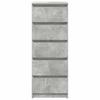 Sideboard with Drawers Concrete Grey 37.5 x 35 x 99 cm Engineered Wood