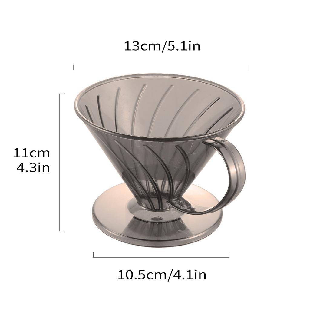 Leeseph Пластиковая кофеварка-капельница для кофе, фильтр-чашка для кофе, многоразовый кофейный фильтр, конусная чашка для капель для дома