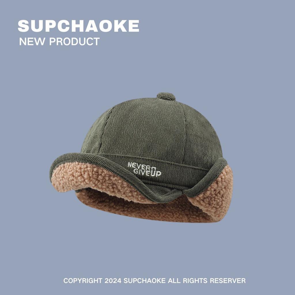 Thickened Plush Winter Thermal Cap Thickened Windproof Earflap Design Winter Hats for Skiing Fishing Camping
