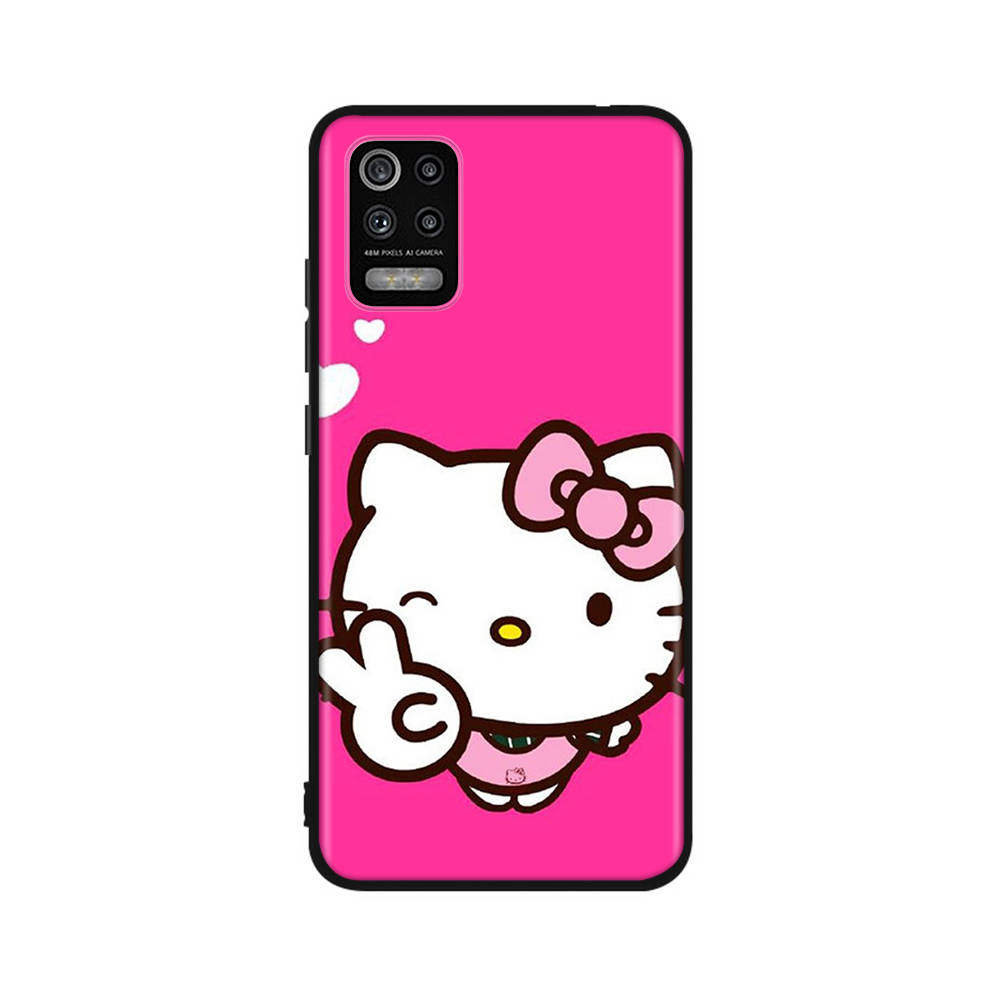 KT68 Прекрасный чехол Hello Kitty для Samsung A04 A14 A23 A34 A54 M23 M33 M52 M53 Realme 10 9 C30S C35 C55 VIVO Y02S Y21 Y33S Y51 X80 Pro Прозрачный чехол