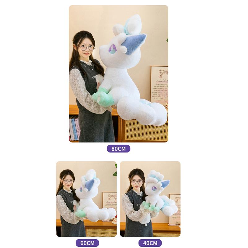 40/80cm Kawaii Espurr Plush Toys Alolan Vulpix Doll Cute Large Plushie Stuffed Pillow Gift for Kid Birthday Xmas