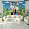 Barbapapa Wall Tapestry Aesthetic Wall Hanging Printed Fabric Blanket Decorative Tapestries for Bedroom Living Room Home Decor