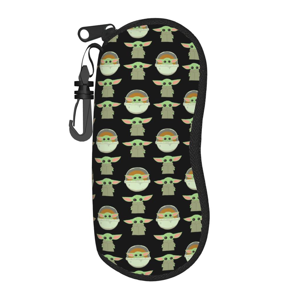 Grogu The Mandalorian W-Warss Glasses Case Men Women Waterproof Zipper S-Stars Game Glasses Storage Box Small Eyewear Container