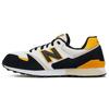 New Balance Унисекс 446 Черно-бело-желтые замшевые и сетчатые кроссовки U446GB1