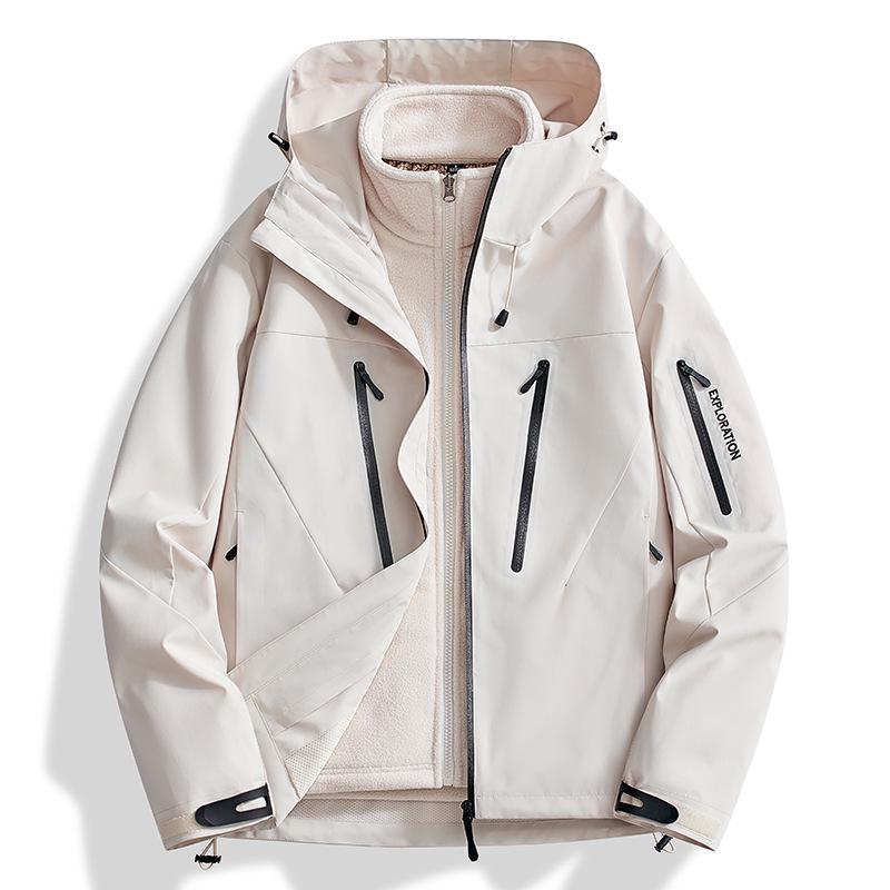 Куртка для альпинизма Bird Home Custom Logo 3-в-1 с ветрозащитой и вышитым логотипом и бархатной подкладкой для мужчин и женщин