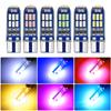 2 шт. 15 светодиодов W5W T10 LED CANBUS без ошибок 5W5 12 В 3 Вт супер яркий боковой свет для салона автомобиля 194 4014 SMD автолампа белый янтарный красный