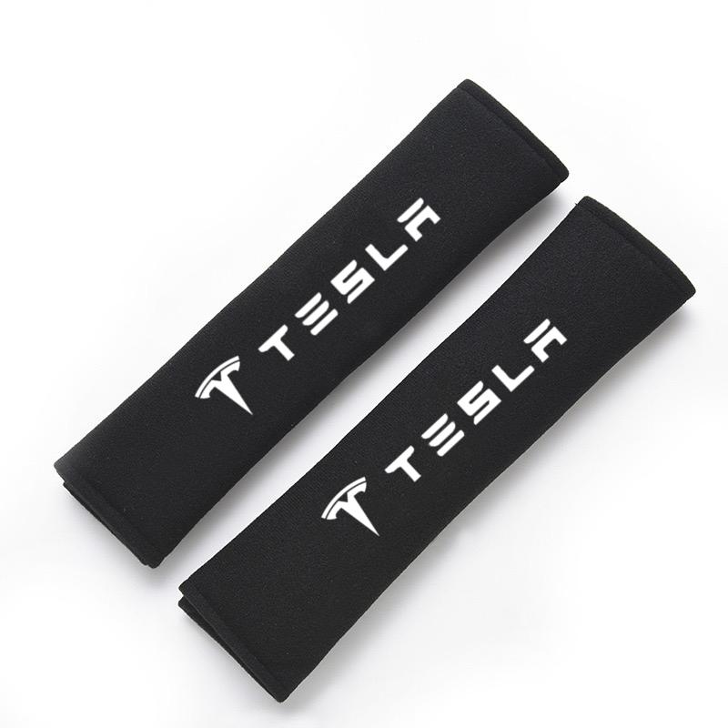 EPYFH1 Car Seatbelt Shoulder Pad Cover Carbon Fiber Seat Belt Protector Cushion For Tesla Model 3 Model X Model S Model Y