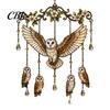 Window Hanging Wind Chime Outdoor Bird Chimes, Decorative Pendants, Acrylic Garden Ornament Hangings for Porch Patio Decorations Nature-inspired