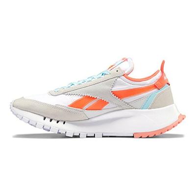 Классические кожаные женские кроссовки Legacy White Orange Flare Digital-Glow FY7435