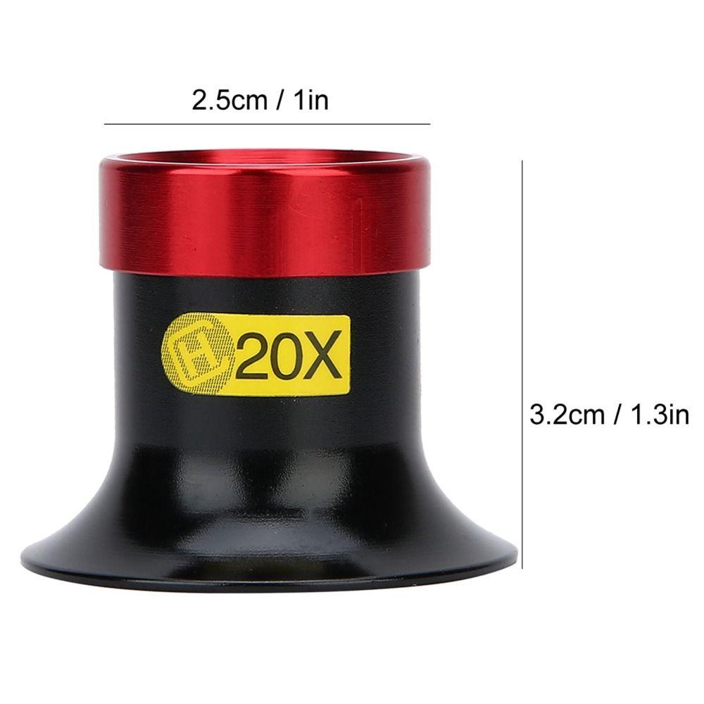 20X Magnification Magnifying Glass Loupe Lightweight Watchmaker Loupe Stamps Inspection
