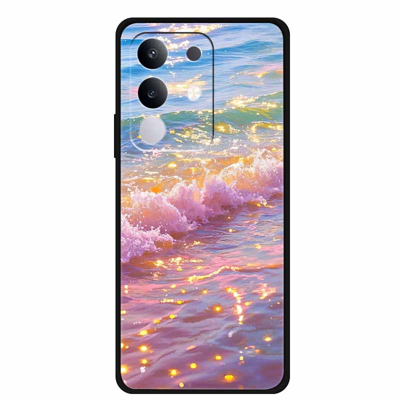 For vivo T4x Cover Silicone TPU Phone Case Funda for vivo T4x 5G V2437 Black Back Bumper Soft Protector Cartoon Anime Cute Capa