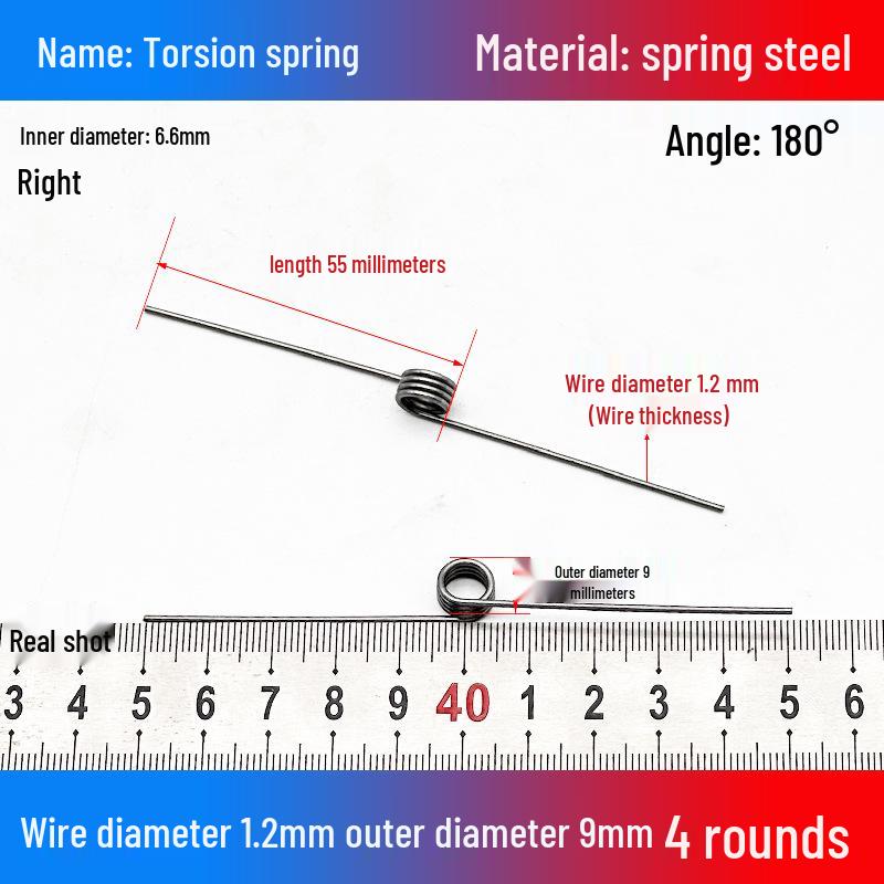 Torsion Spring Steel 0.3-3.0 for 90/180° Clip Trash Can
