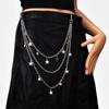 1pc Hip Hop Punk Style Five-Pointed Star Pendant Multi-Layer Metal Chain Belt Pants Accessory for Men And Women, 20.47In - Party Wear Decorative Waist