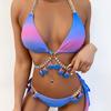 2024 комплекты бикини, женский купальник со стразами, женские купальники с кристаллами и блестками, сексуальный пляжный купальный костюм с низкой талией