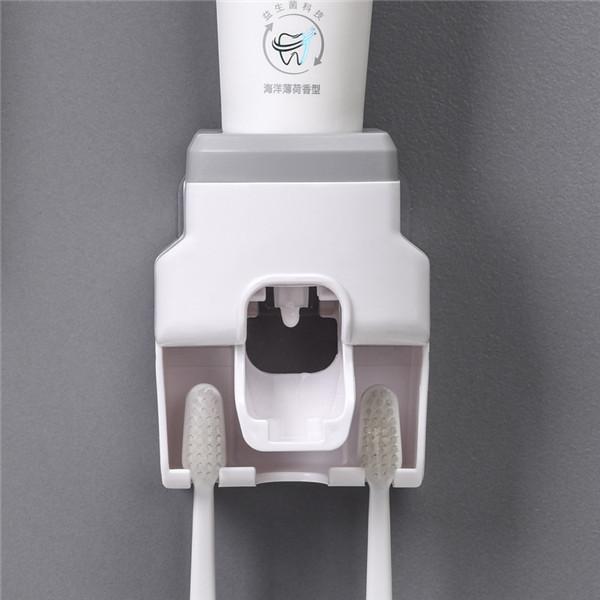 Automatic Toothpaste Squeezer Wall Mount Toothbrush Stand Rack Bathroom Toothpaste Dispenser Toothbrush Holder Accessories