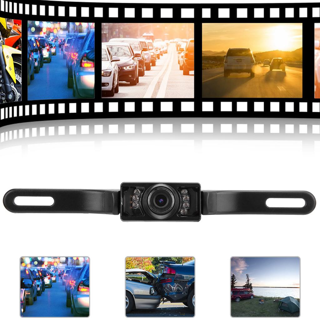 HD Водонепроницаемая светодиодная камера заднего вида для парковки в рамке номерного знака автомобиля