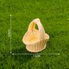 Bamboo Basket Chair Dustpan Dollhouse Simulation Decoration' Dollhouse Miniature Furniture Resin