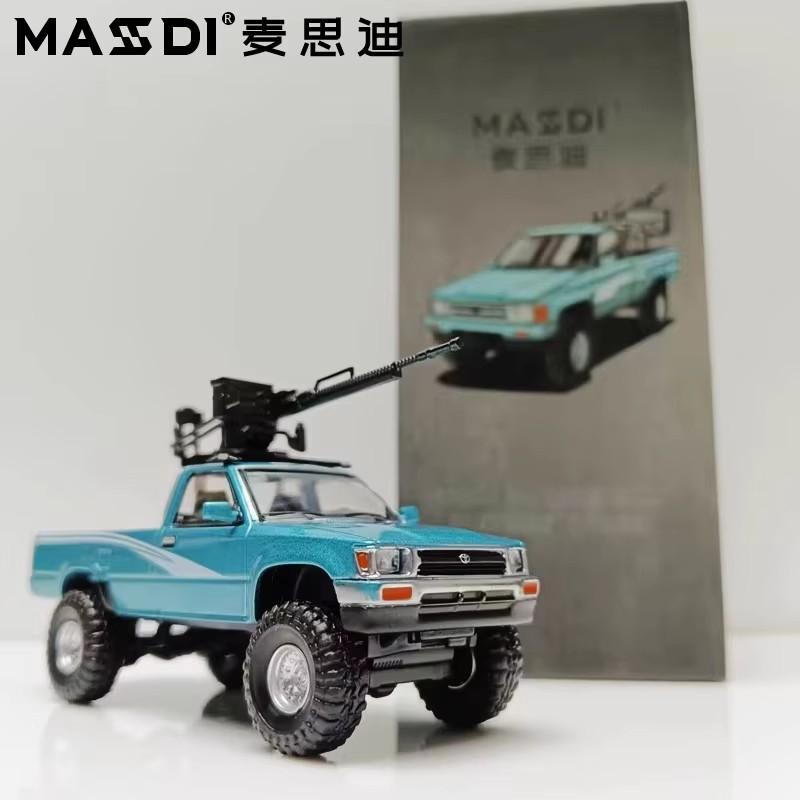 Масди 1:64 1994 Toyota Hilux Двойная кабина Полный привод Ln107 Симуляция Миниатюрная Литая Модель Автомобиля Коллекционная Кастомная Игрушка Подарок