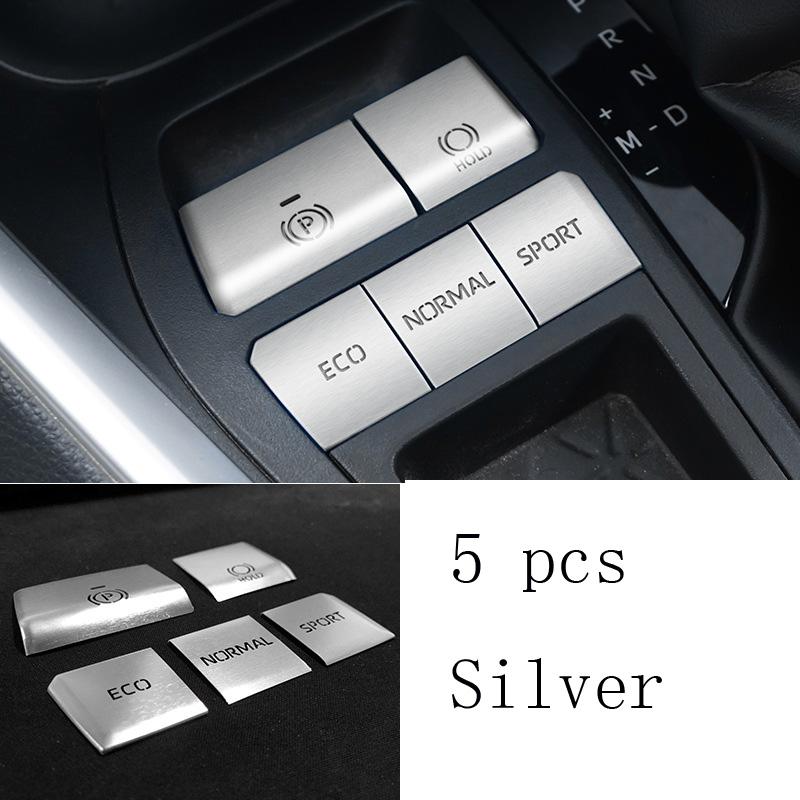 Электронный ручной тормоз для кондиционера, мультимедийная кнопка, блестящая накладка, наклейка для интерьера RAV4 RAV 4