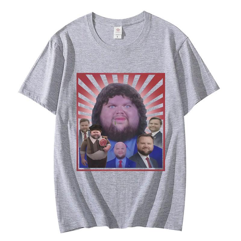 Дж.Д. Вэнс Забавный Мем Графические Футболки Мужская Женская Одежда Мода Y2k Оверсайз Футболка Летние Повседневные Свободные Футболки с Коротким Рукавом