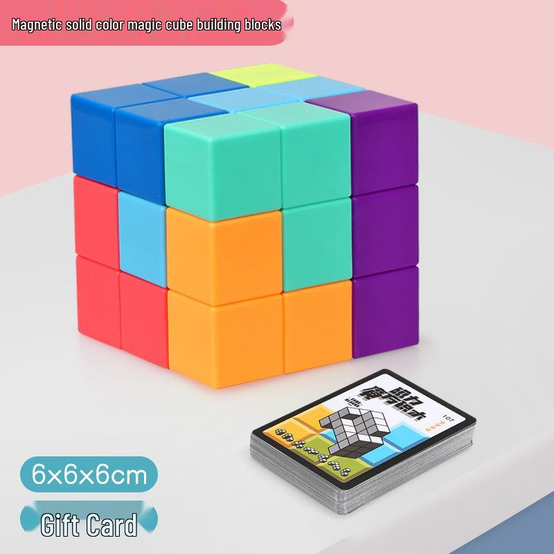 Magnetic Rubik's Cube Building Blocks: Soma Cube Educational Toy for Kids 6+