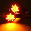 2pcs 13LED Motorcycle Turn Signal Light 4 Wires Waterproof Blinker Brake Lights Black Bullet Motorcycle Headlights