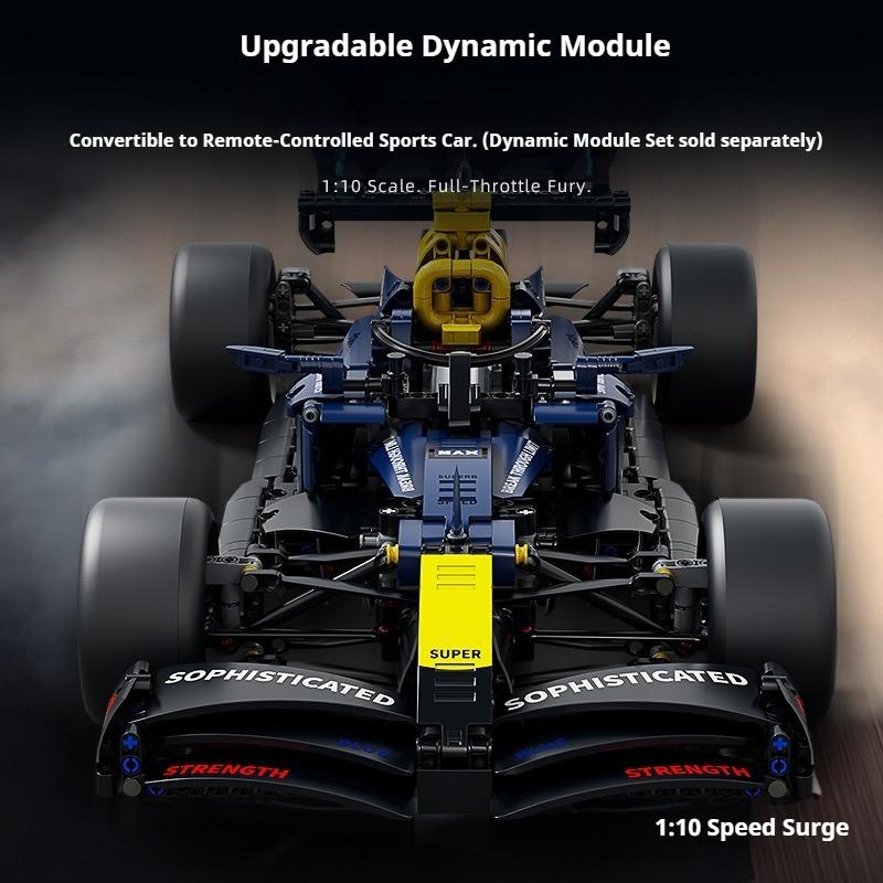 Гоночная машина Формулы 1 на радиоуправлении, конструктор, развивающая игрушка, подарок для мальчика, спортивная машина