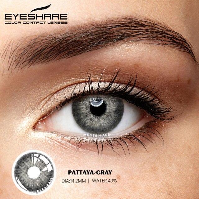 Контактные линзы для женщин, контактные линзы для макияжа Pataya для глаз, синие, коричневые, фиолетовые цветные линзы, 2 шт., годовые цветные линзы для глаз