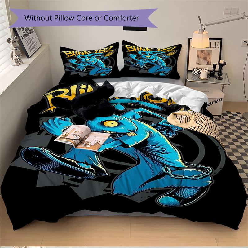 Blink182 Alien Skateboard Print 3Pcs Bedding Setduvet Cover With 2 Bedropillowcase Home Birthday Gift