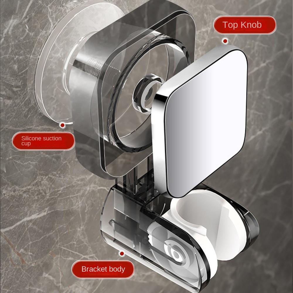 Держатель для душевой лейки на присоске, регулируемый распылитель, фиксированное основание, аксессуары для ванной комнаты