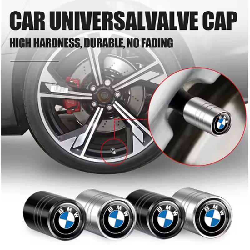KYLZ4 4PCS Metal Car Wheel Tire Valve Air Stem Cap For BMW M Performance M3 M5 M6 F01 F30 E39 F20 E87 E92 G30 X5 G20 X1 X2 X3E60 F10 Q