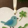 Heart Shaped Sea Glass Friendship Decor Sea Glass Bird