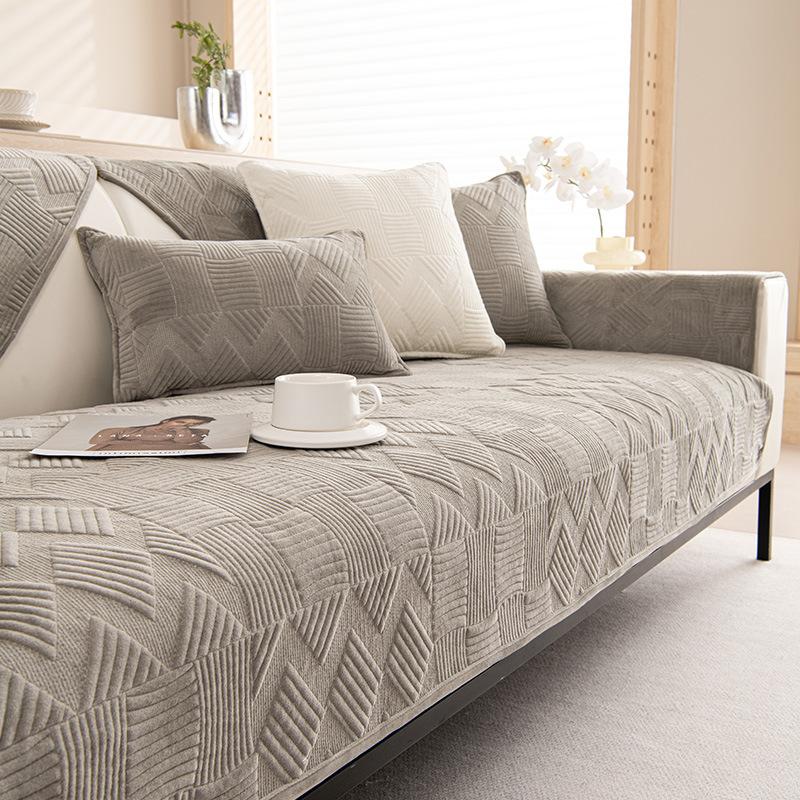 Super Soft Velvet Sofa Cushion Towel Removable and Machine Washable Furniture Protective Slipcovers Non-pilling Sofa Cover