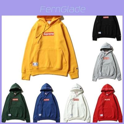 Худи Новый Supreme Классический Логотип-Коробка Свитшот Champion Вышитый Свитшот