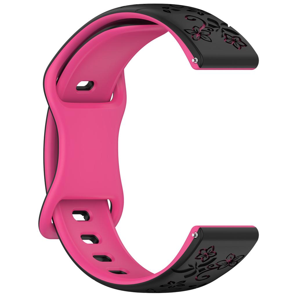 18mm 20mm 22mm Floral Engraved Band for Samsung Galaxy Watch 7 6 5 4 Cute Fancy Silicone Strap For Huawei Watch GT4 5 Pro/Active 2 Correa