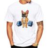French Bulldog Weightlifting Printed Men T-Shirt Funny Harajuku T Shirts Short Sleeve Tshirts Cool Casual Tee