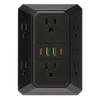 Outlet Surges Protector Extender Outlet Splitter With 6 Outlets 2 USB Ports 2 USB C Ports Small Power Strip For Home Travel