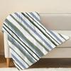 Flannel Fleece Throw Blanket Soft Cozy Warm Striped Throw, Machine Washable, Ideal for Home, Office Naps, Halloween & Christmas