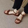 Open Toe Sandals for Women Outdoor With Low Heels Retro Woman Shoes New Breathable Fashion 2025 Luxury Summer Sandal Wholesale