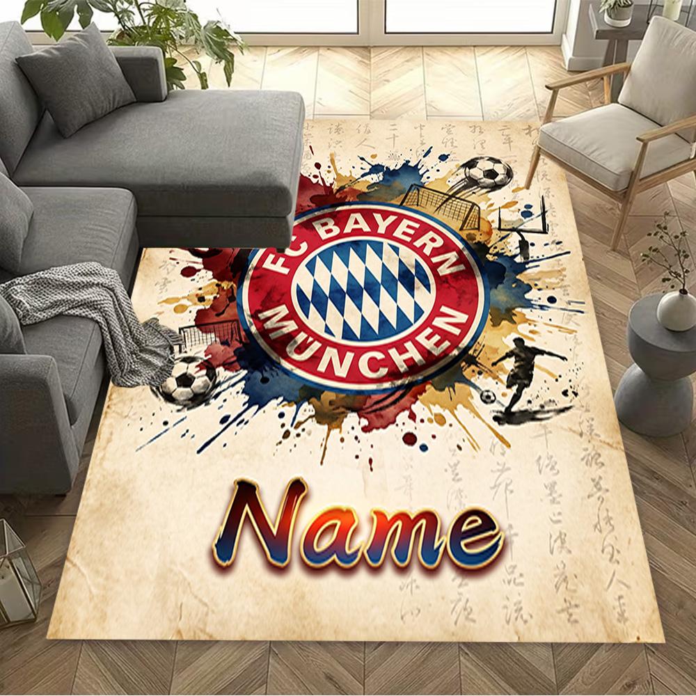 Bayern Munich Soccer Poster Floor Mat Perfect for Study room Dining Room Foyer Living Rooms Anti-slip Rug Office home decor