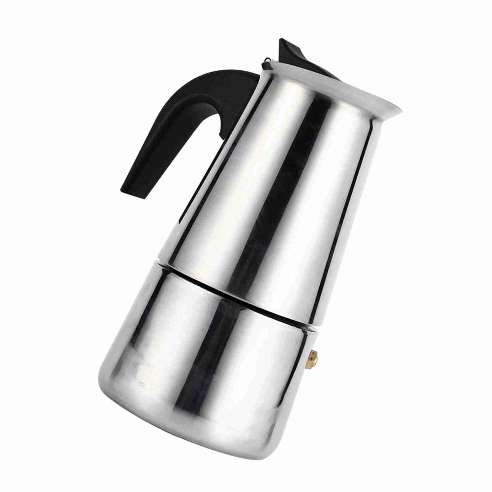 300ml Moka Pot Stainless Steel Espresso Maker Latte Maker Percolator  Cafe Brewing