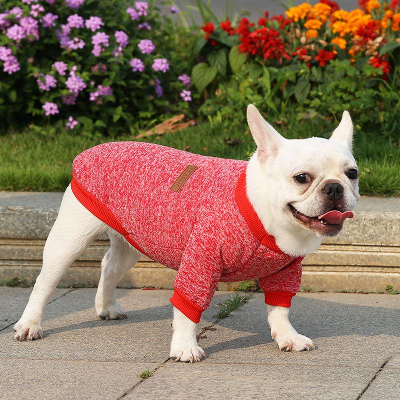 Pet Clothes for Small Medium Dogs, French Bulldog Pug Cat Sweater, Dog Outfits Winter Warm Clothes