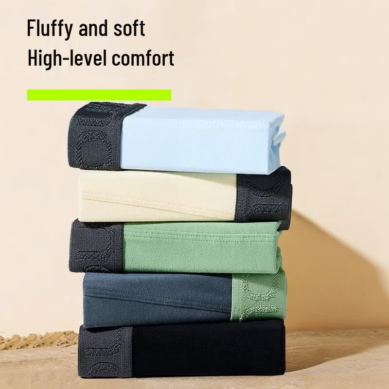 Men's Pure Cotton Antibacterial Seamless Boxer Briefs